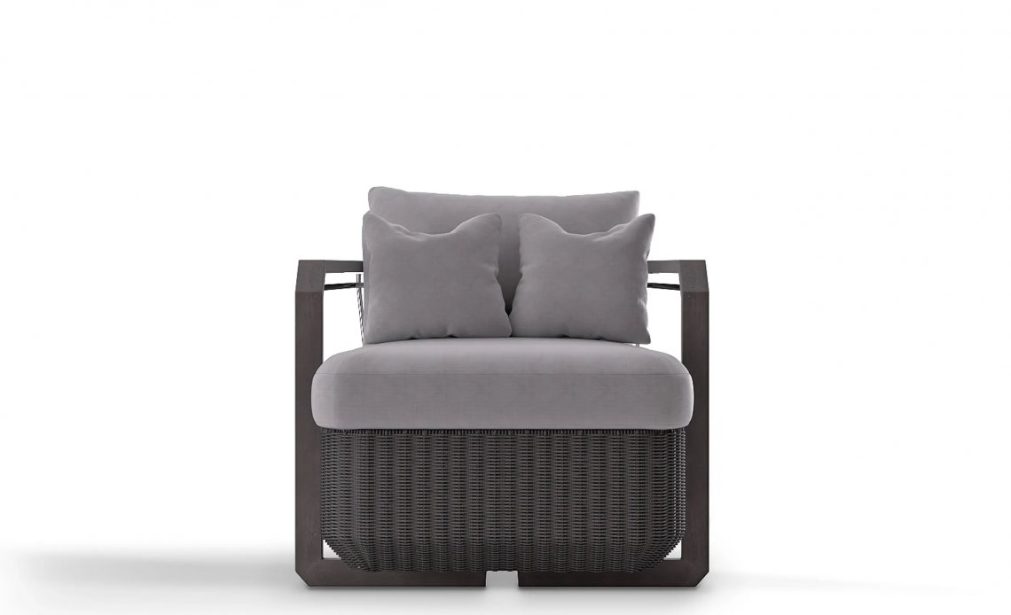 LUXXUHAMPTON GREY ARMCHAIR户外休闲椅