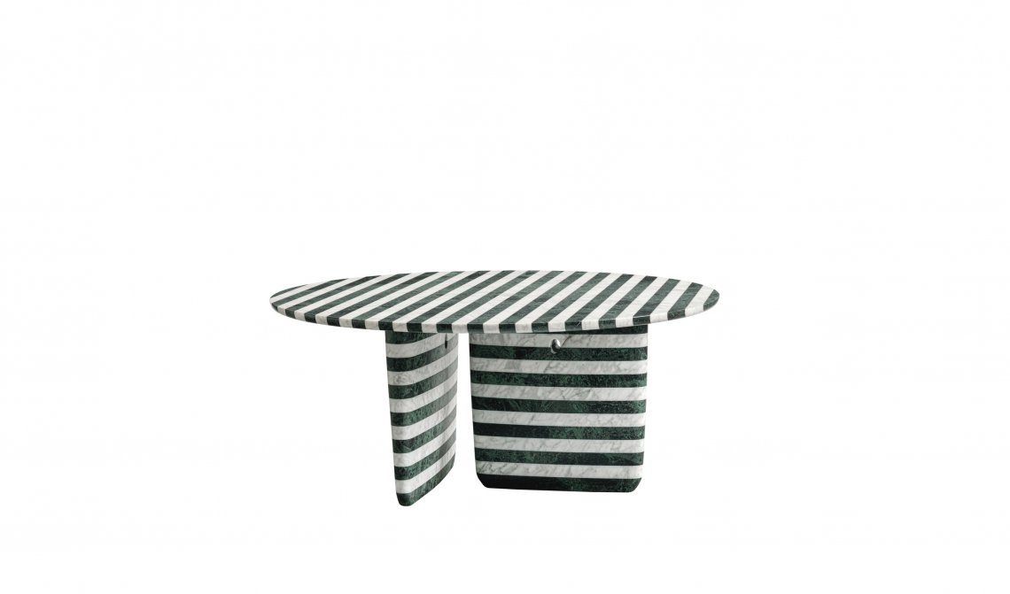 B&B ITALIATobi-Ishi striped marble  圆餐桌